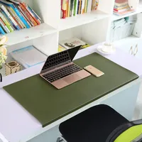 Tischunterlage mit Kantenschutz, Desk Pad, Weiches Unterlage, Multifunktionales Office Mauspad,Wasserdichte Schreibtischunterlage aus PU-Leder, Schreibtischunterlage,Grün,80X40cm