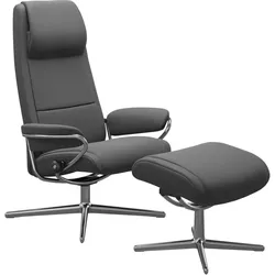 Stressless Sessel | Paris Cross Base Batick Grau Poliertes Aluminium Hoher Rücken