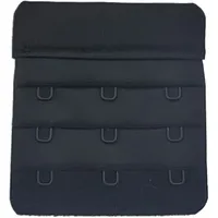 BH Verlängerung 3 reihig 57mm schwarz elastisch BH Erweiterung Verlängerer Damen Unterwäsche Komfort Kleidung Zubehör