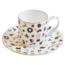 Taitù Noël Oro - Espressotasse mit Untertasse