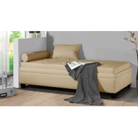 Relaxliege mit Bettkasten 90x200 cm beige - Kamina