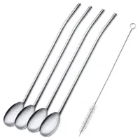 Westmark Trinkhalmlöffel inkl. Bürstchen, 62712260 = Silber