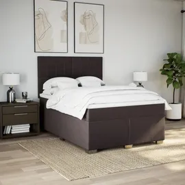vidaXL Boxspringbett 140 x 200 cm Dunkelbraun
