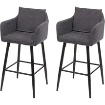 MCW Barhocker H93 2er-Set 2er Set Stoff/Textil Dunkelgrau