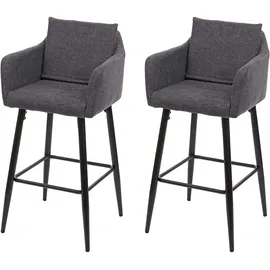 MCW Barhocker H93 2er-Set 2er Set Stoff/Textil Dunkelgrau