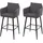 MCW Barhocker H93 2er-Set 2er Set Stoff/Textil Dunkelgrau