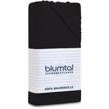 Blumtal Spannbettlaken Baumwolle-Jersey 135 x 190 cm schwarz