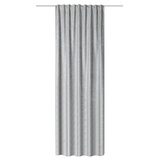 HOME WOHNIDEEN Vorhang Thermo, Kombibandschal aus Thermo-Chenille, 245 x 135 cm (Höhe x Breite), Farbe: grau