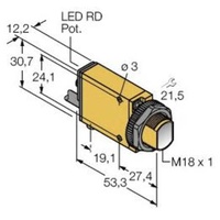 Turck Reflexions-Lichttaster PNP, Schließer, NPN, Schließer 1St.