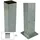Plus Zaunpfosten 8 x 132 cm Silber/Metall
