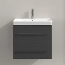 Villeroy & Boch Waschtischunterschrank 2 Auszüge 58 x 51,4 x 48 cm Schwarz