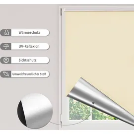 Woltu Verdunklungsrollo Klemmfix 110 x 210 cm Weiß