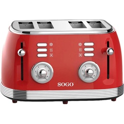 Sogo 4-Scheiben-Toaster Eternal Retro Serie, Toaster, Rot
