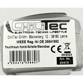 ChiliTec Feuchtraum Kombination Steckdose Schalter IP44 250V h