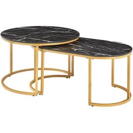 [en.casa] Oppeerg Schwarz Gold 50 x 40 cm