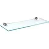 bijon Glasregal Glasablage Wandregal Glas Bad-Regal Glas Badezimmer Regal Badablage Ablageregal - 8mm Hartglas, 100 x 15 cm, Milchglas + Halterung G - Edelstahl Optik