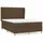 vidaXL Boxspringbett mit Matratze Dunkelbraun 140x200 cm Stoff