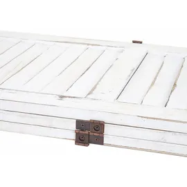 Mendler Paravent HWC-G30, Trennwand Sichtschutz Raumteiler, Shabby-Look 170x120cm ~ weiß