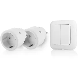 smartwares Schalterset kabellos 2er Taster mit 2 Zwischenstecker