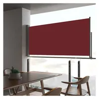 vidaXL Ausziehbare Seitenmarkise 60 x 300 cm rot