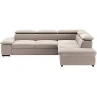 sit&more Ecksofa »Alcudia L-Form«, wahlweise mit Bettfunktion, grau