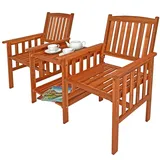 CASARIA Gartenbank Akazienholz mit Tisch 164x63x91cm