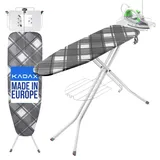 Kadax Klappbares Bügelbrett, 120x38cm Dampfbügelbrett mit Steckdose - KADAX