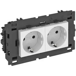 OBO Bettermann Steckdose 0 Grad, 2-fach STD-D0C8 RW2
