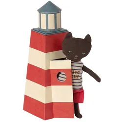 Maileg Stofftier Katze mit Leuchtturm Sauveteur, Höhe: 23 cm