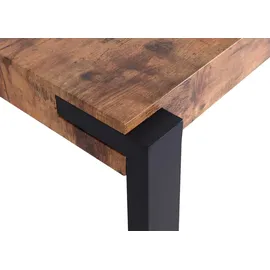 Mendler HWC-L53 140 x 76 x 80 cm dunkle Wildeiche