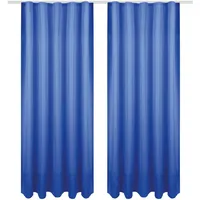 Bestgoodies Dekoschal Ellen Universalband Blickdicht 2er Pack - 140x175 cm x 175 cm Blau