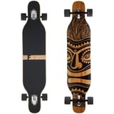 FunTomia Longboard mit 3 Flex Stufen Drop Through Cruiser Komplettboard Mach1 Speed Kugellager T-Tool