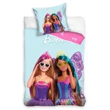 Carbotex Barbie Wendebettwäsche Set für Kinder, Jugendliche und Erwachsene