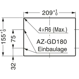 LAMP Einwurfklappe gedämpft eckig 218 x 164 mm