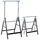 Homcom Gerüstbock 2 Stück Stahl 68x58x80-130 cm Schwarz höhenverstellbar