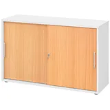 bümö Aktenschrank 120 x 74,8 x 40 grau/weiß