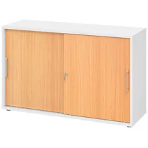 bümö Aktenschrank 120 x 74,8 x 40 grau/weiß