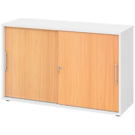 bümö Aktenschrank 120 x 74,8 x 40 grau/weiß