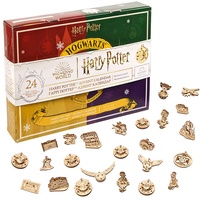 Ugears Harry Potter Adventskalender 2023 Kinder Bauen Fidget Toy 3D Holzpuzzle Modellbausatz Für 24 Tage - Weihnachtskalender Countdown mit Holz Spielzeug Figuren Modellbau Christbaumschmuck