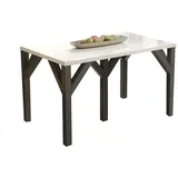 Endo-Moebel Esstisch, Weiß Hochglanz, Holzwerkstoff, Rechteckig,Rechteckig, 90x75x130 cm, Esszimmer, Tische, Esstische