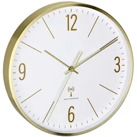 TFA Funk Wanduhr 30,0 cm 60.3534.53 gold