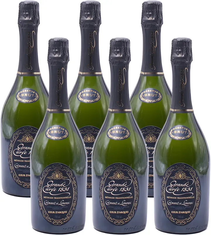 6er-Sparpaket Sieur d'Arques Crémant de Limoux Grande Cuvée 1531 Réserve Brut AO...