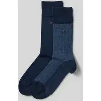 Socken mit Label-Detail im 2er-Pack, Dunkelblau, 39/42