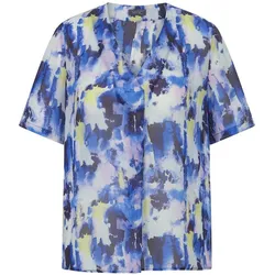 Bluse V-Ausschnitt MYBC blau, 44