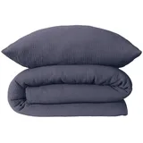 SCHIESSER Bettwäscheset Molly - Musselin - 2-teilig - 135 x 200 cm - Indigo