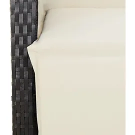 vidaXL 11-tlg. Garten-Bistro-Set mit Kissen Schwarz Poly Rattan - Schwarz