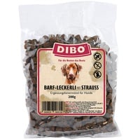 DIBO 2x 200g DIBO BARF-Leckerli mit Strauß Hundesnack, 85% Fleischanteil