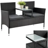Juskys Monaco 133 x 63 x 84 cm schwarz inkl. Tisch