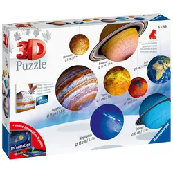 Ravensburger Puzzle - 3D puzzleball - Planetenbox 27/54/72/108 Teile