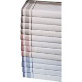 Taschentuch Herren-Taschentücher 12er-Pack, Streifen blau|braun|rot